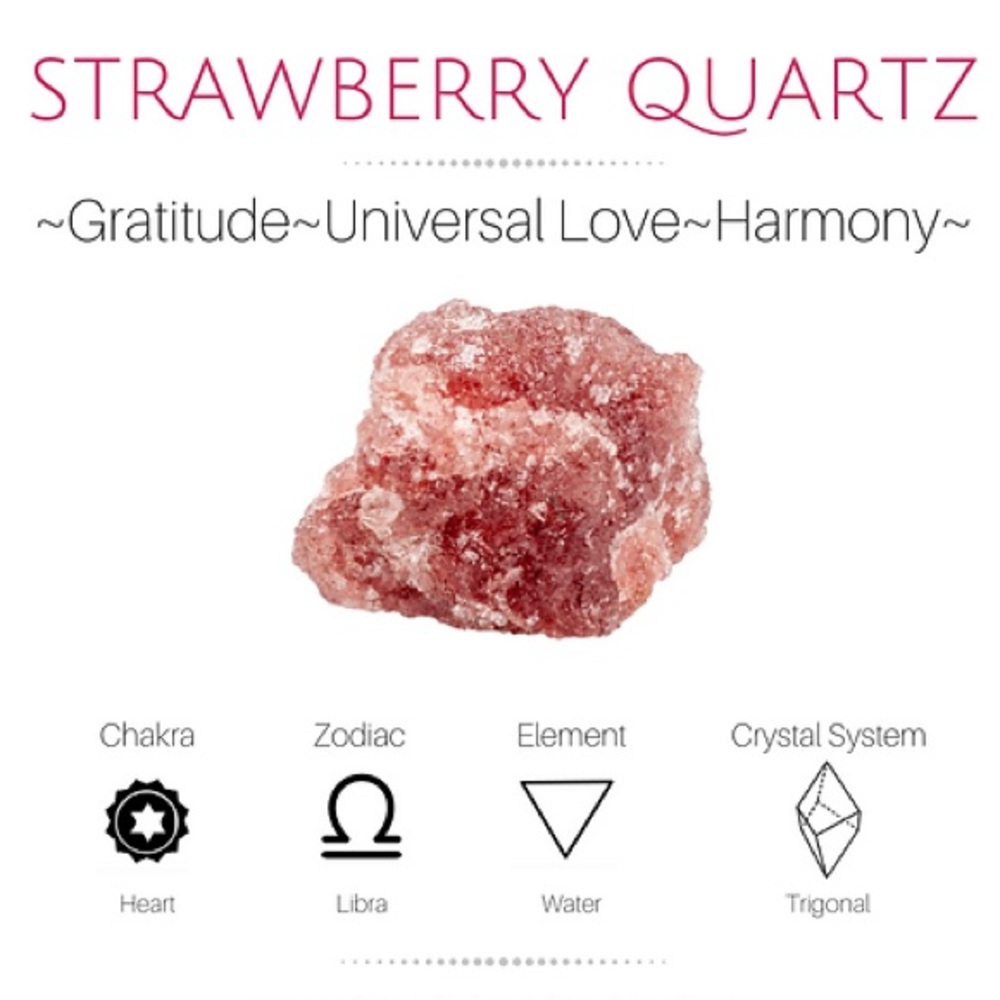 🍓Strawberry Quartz Crystal Tree & Palm Stone🍓 - Picture 14 of 15